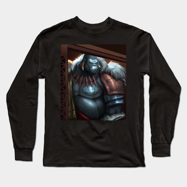 Man in The Mirror Collection - Primate King Version Long Sleeve T-Shirt by Beckley Art